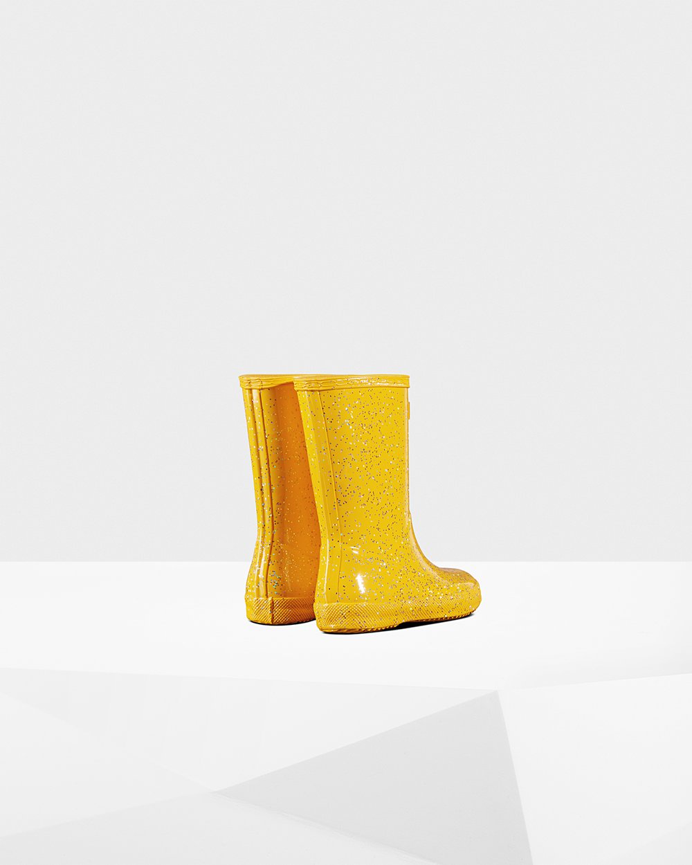 Kids Hunter Original First Giant Glitter - Rain Boots Yellow - 6271-NURXK